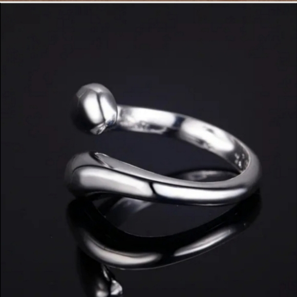 925 Sterling Silver Waterdrop Jewelry Set Bracelet Necklace Earrings and Ring - Picture 10 of 16